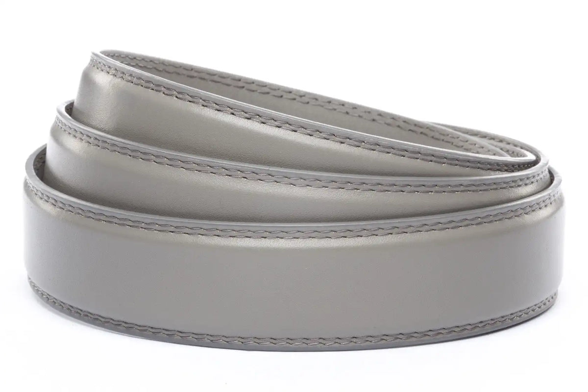 1.25" Grey Leather Strap
