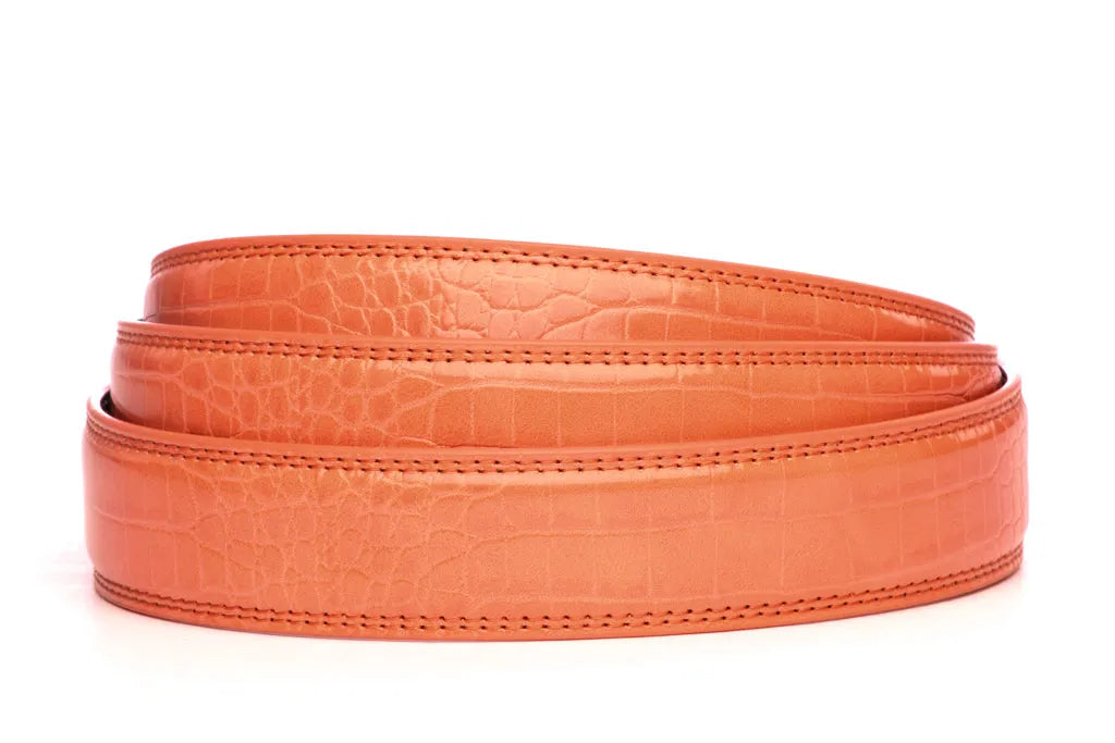 1.25" Coral Faux Gator Strap