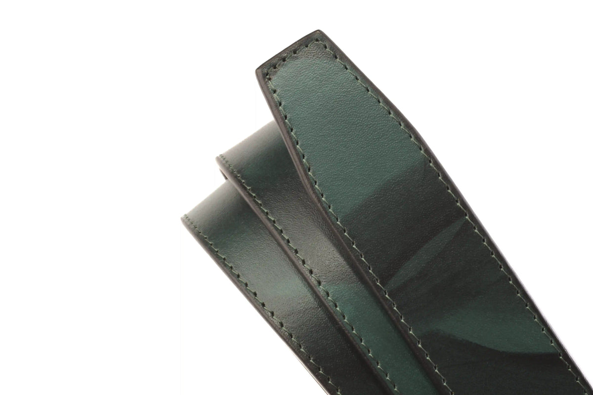 1.25" Evergreen Marbled Buffalo Leather Strap