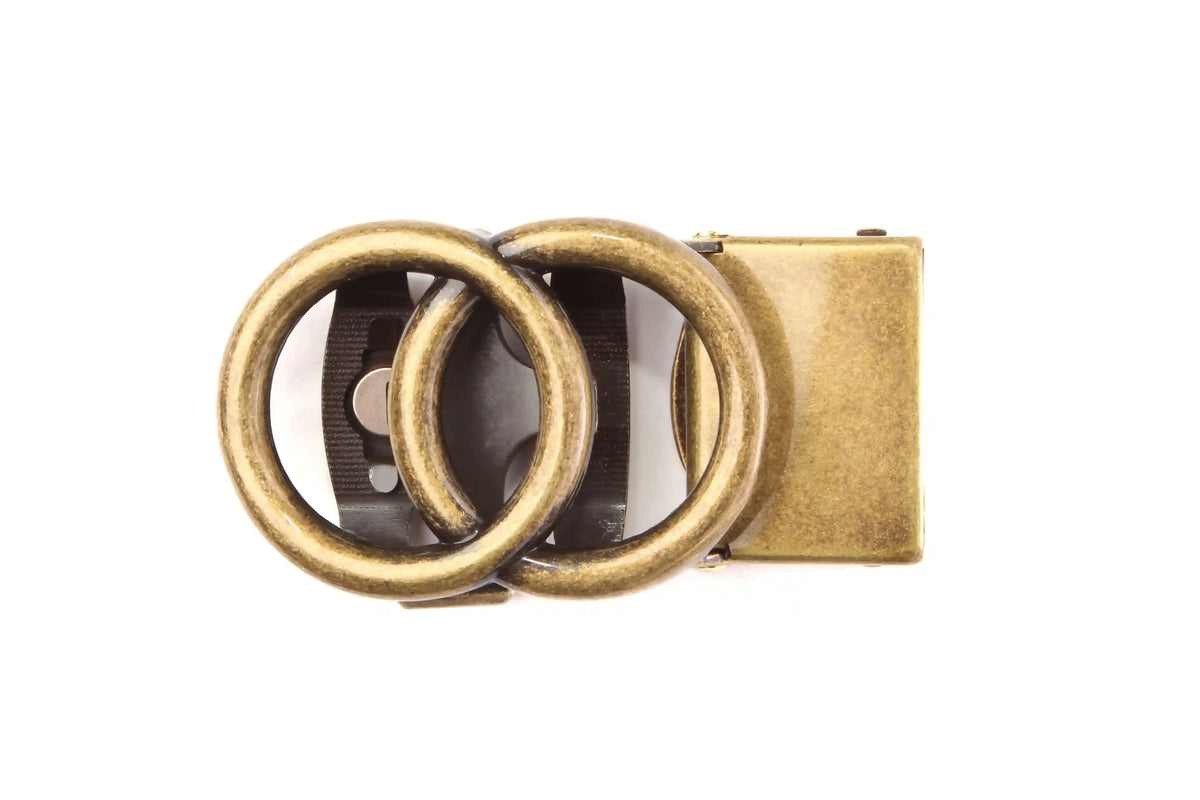 1.25" Double-O in Antiqued Gold