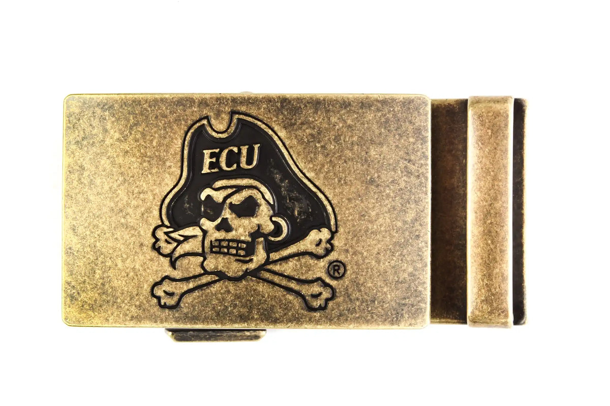 1.5" ECU Jolly-Roger Buckle in Antiqued Gold