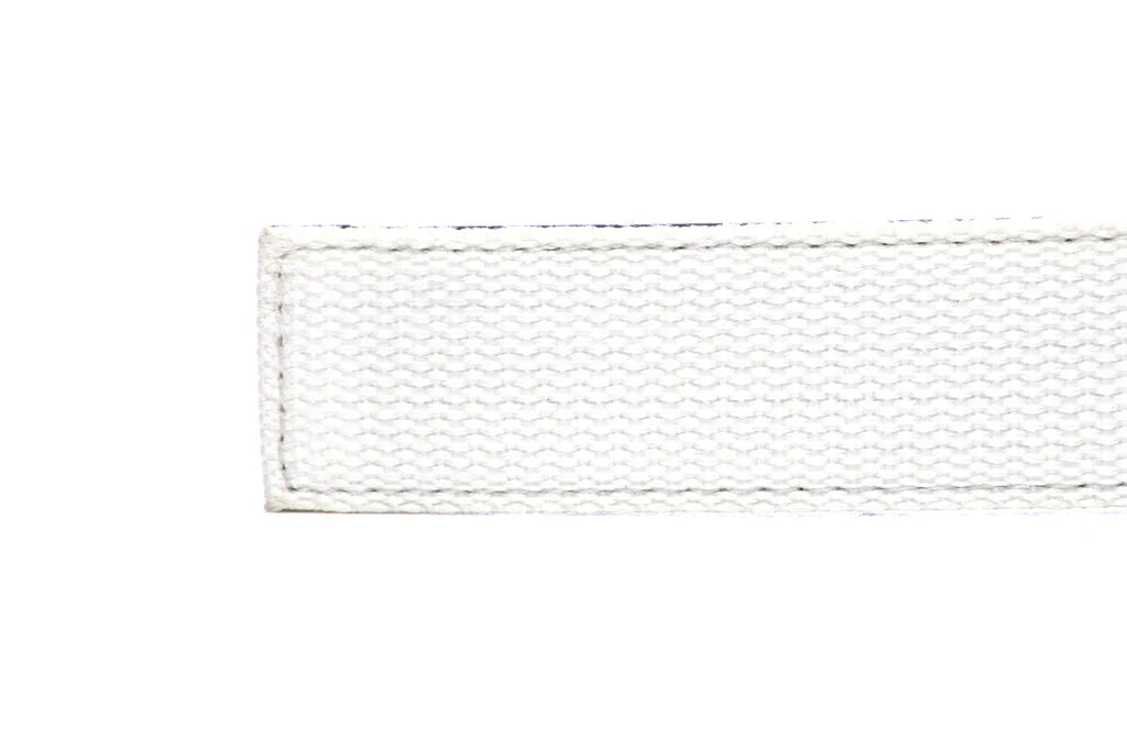 1.25" White Canvas Strap