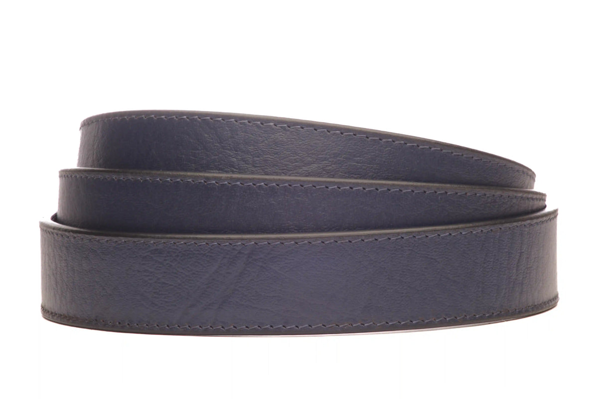 1.25" Navy Buffalo Vegetable Tanned Leather Strap