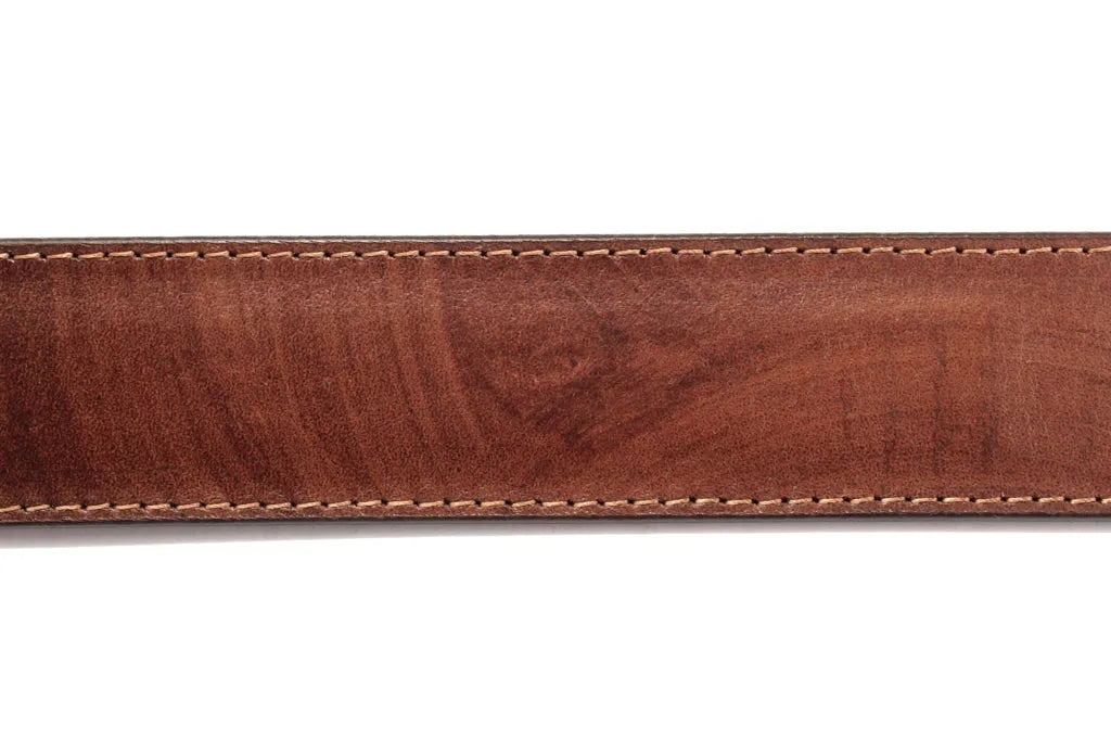 XL 1.5" Marbled Tan Buffalo Vegetable Tanned Leather Strap