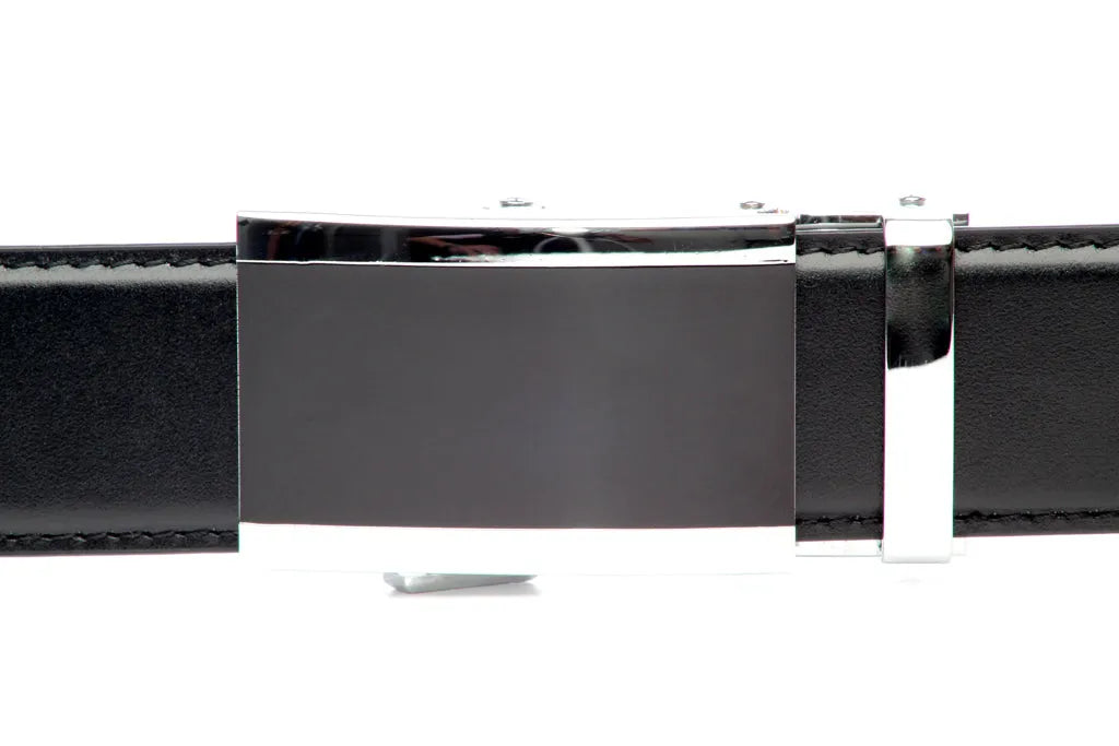 1.5" Onyx Buckle in Silver