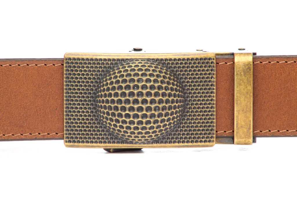 1.5" Anson Golf Buckle in Antiqued Gold