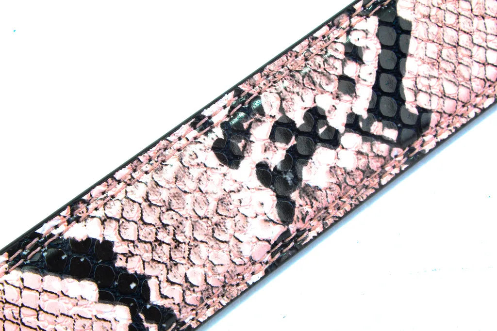 1.25" Pink Boa Print Strap