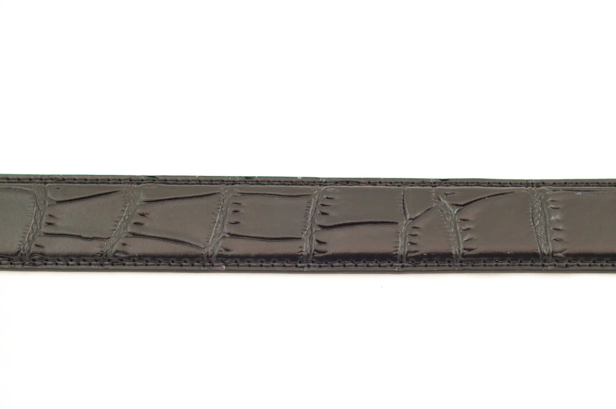 1.25" Black Faux Croc Strap