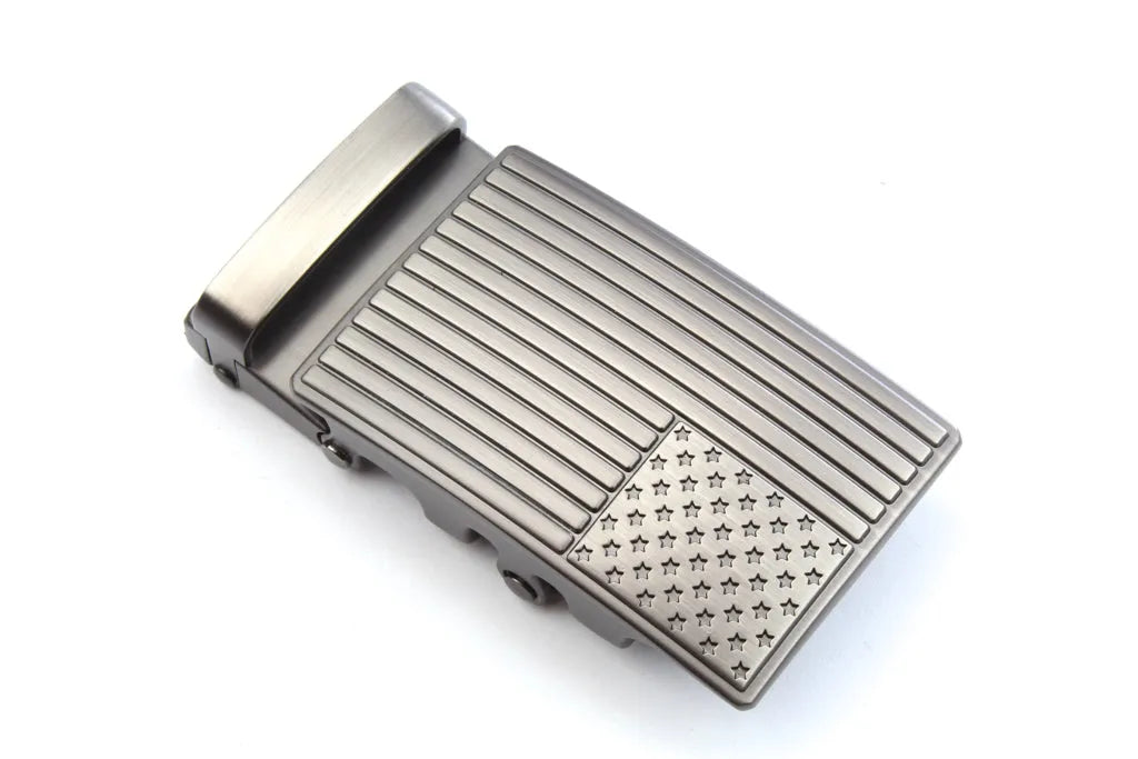 1.5" USA Flag Buckle in Gunmetal