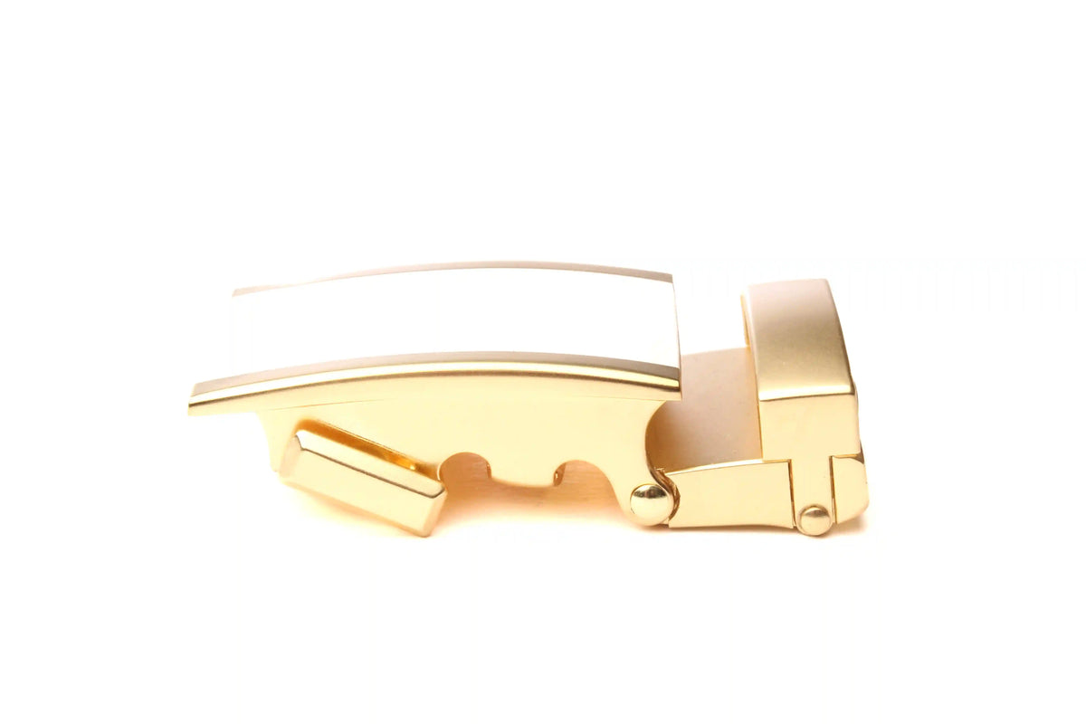 1.25" White Onyx Buckle in Gold