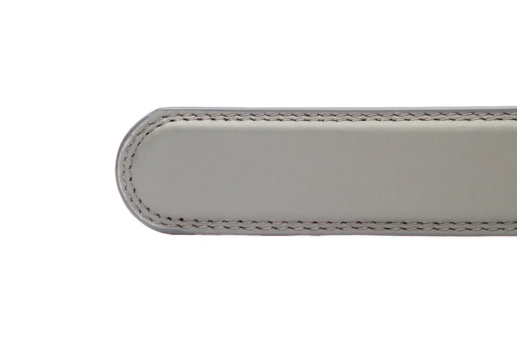 1.25" Grey Leather Strap