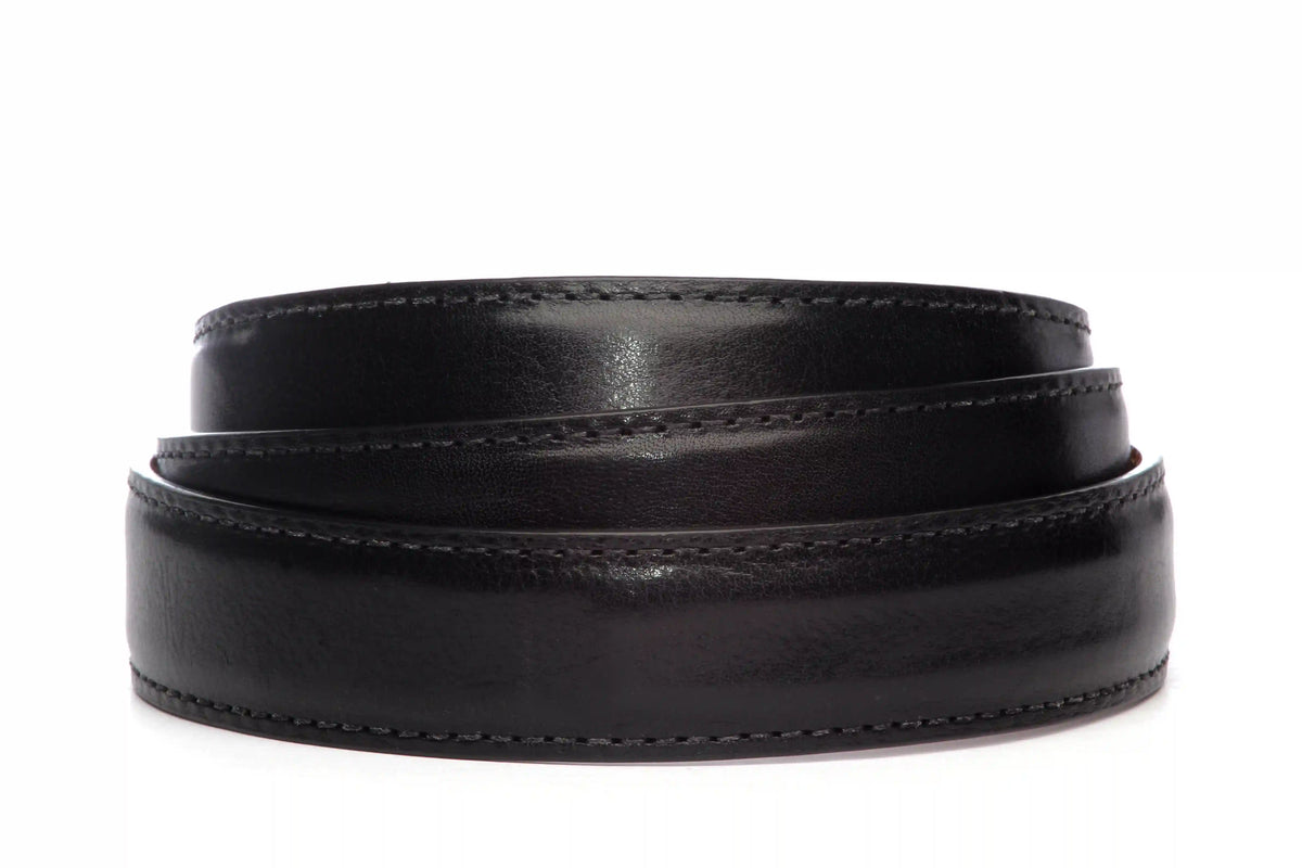 1.25" Black Italian Calfskin Strap