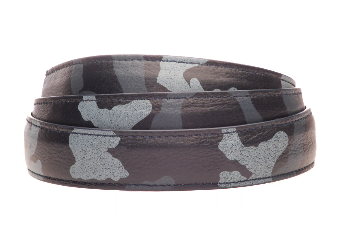 1.25" Blue Camo Italian Calfskin Strap