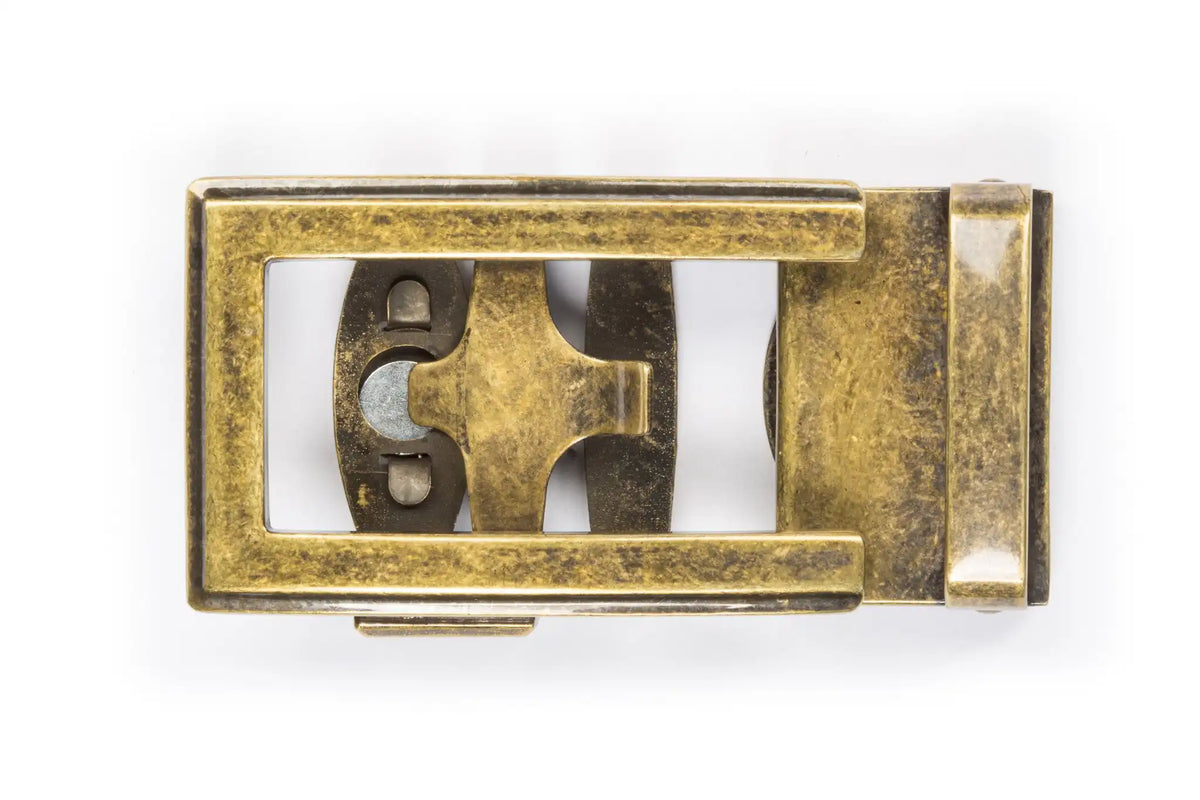 1.5" Traditional Buckle in Antiqued Gold
