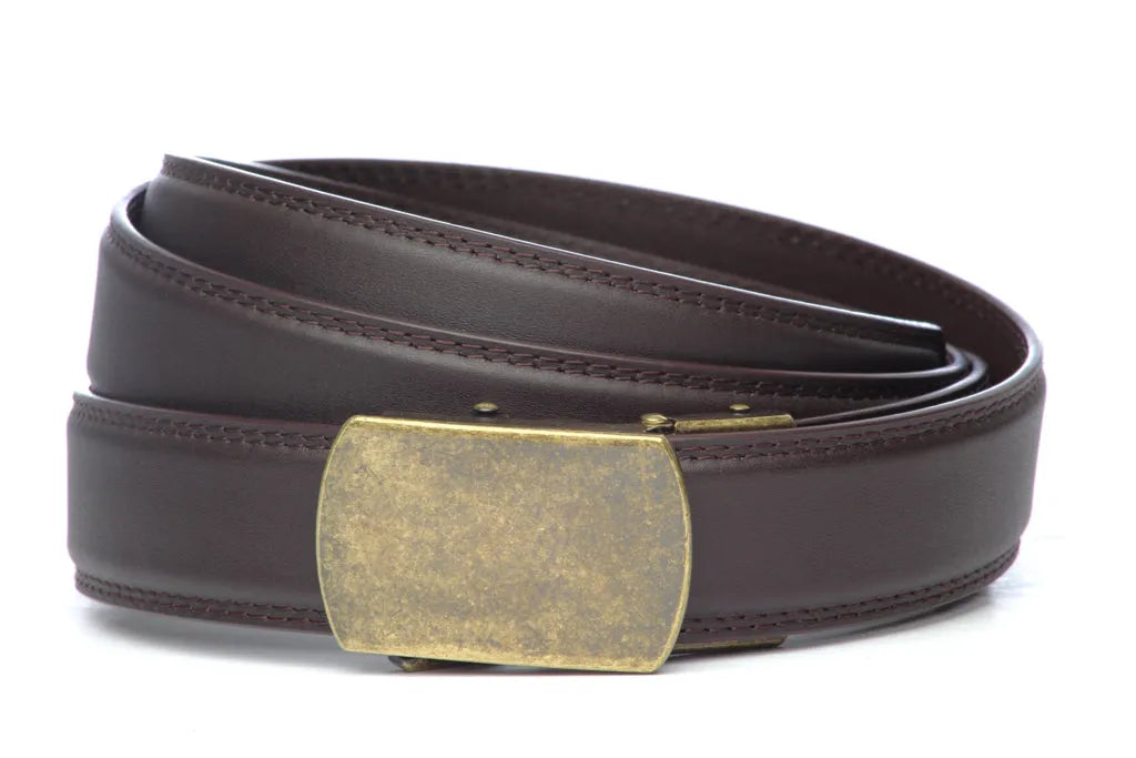 1.25" Dark Brown Leather w/buckle