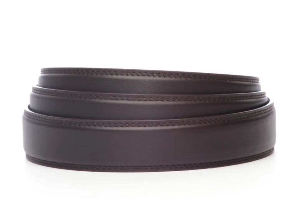 1.25" Dark Brown Leather Strap