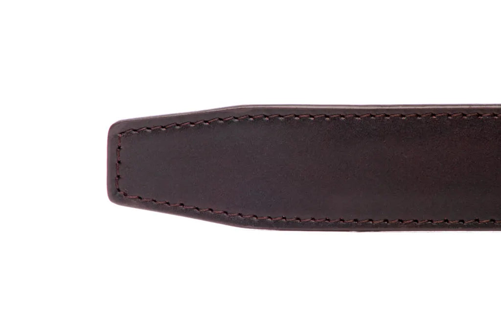 1.25" Chocolate Vegetable Tanned Leather Strap