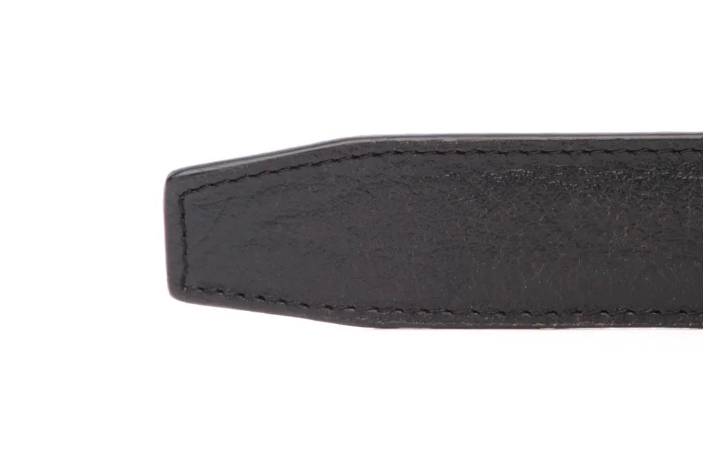 XL 1.5" Black Buffalo Vegetable Tanned Leather Strap