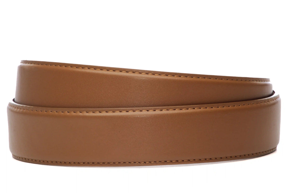 1.5" Light Brown Leather Strap