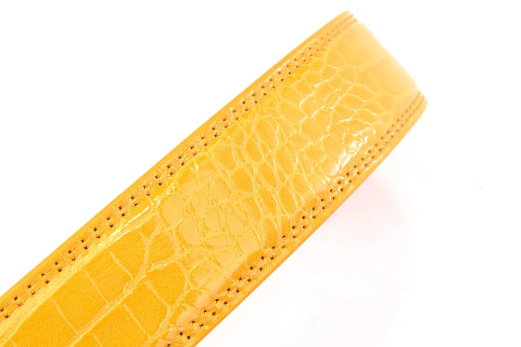 1.25" Orange Faux Gator Strap