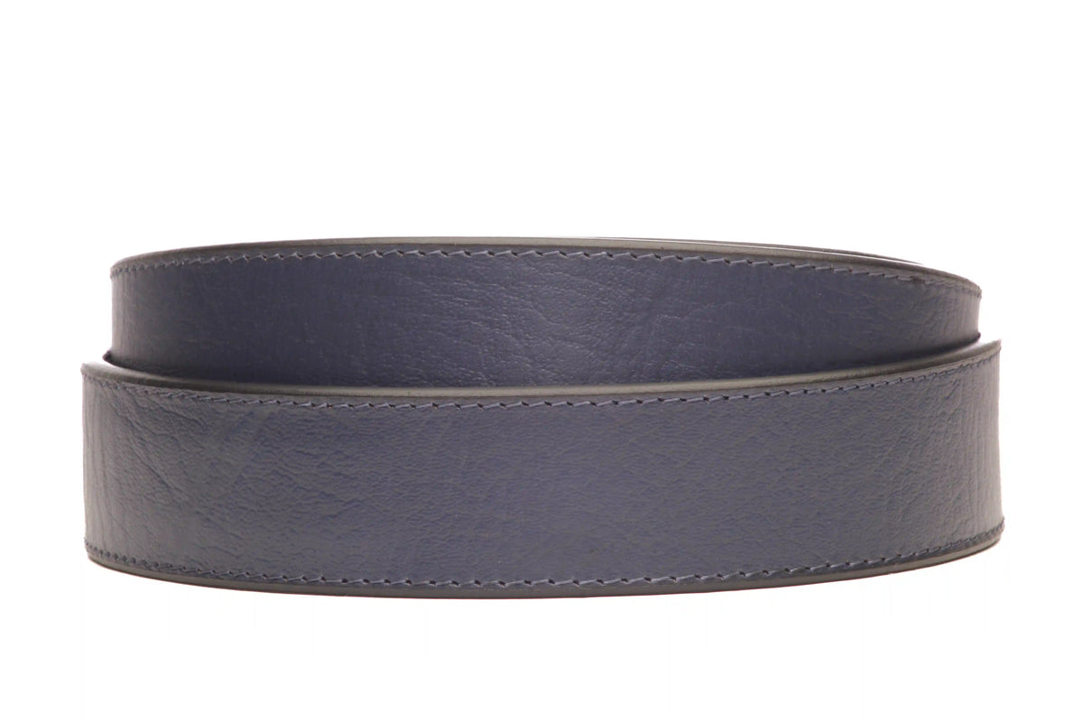 1.5" Navy Buffalo Vegetable Tanned Leather Strap