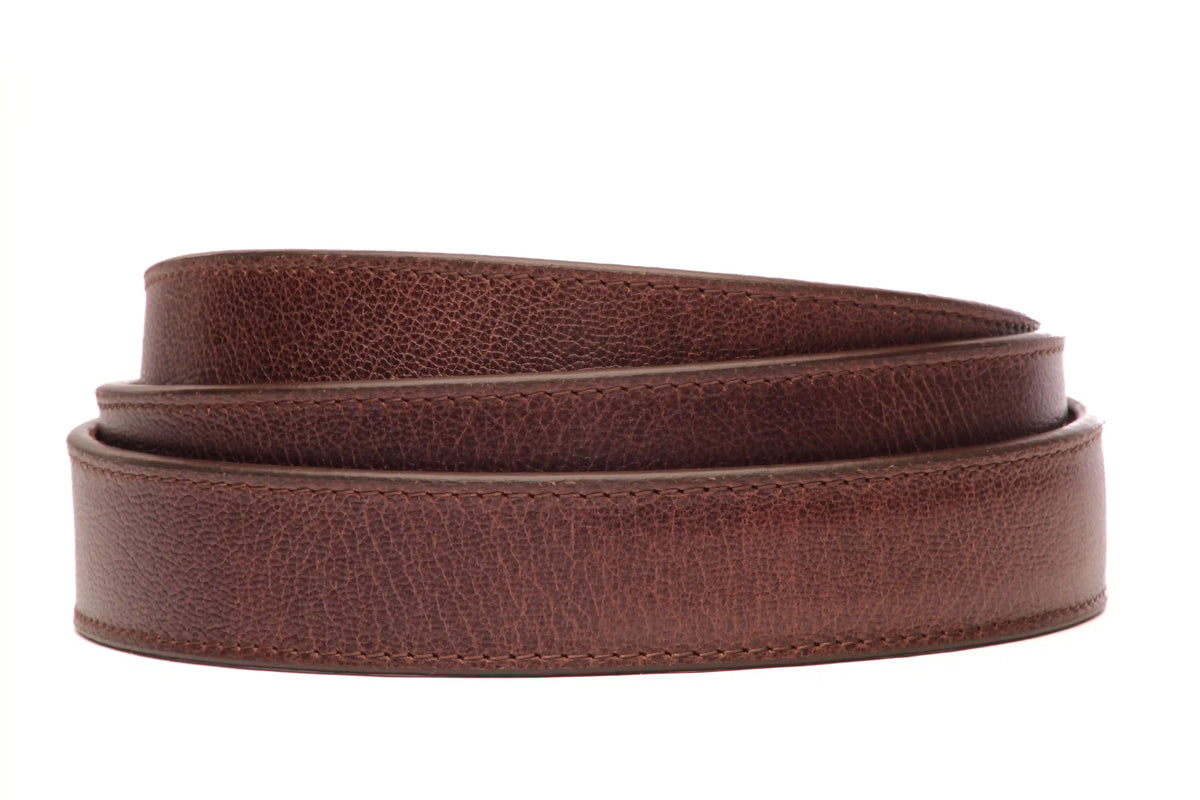 1.25" Dark Brown Heritage Buffalo Vegetable Tanned Leather Strap
