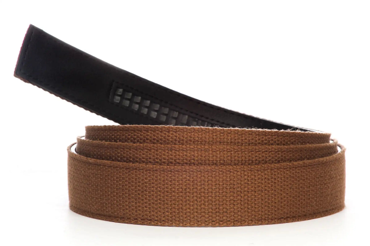 1.25" Brown Canvas Strap