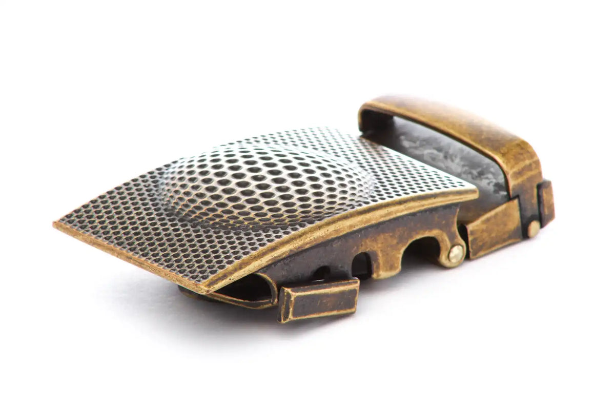 1.5" Anson Golf Buckle in Antiqued Gold