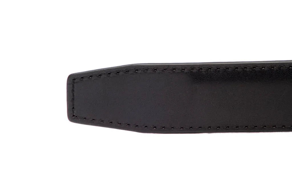 1.25" Black Vegetable Tanned Leather Strap