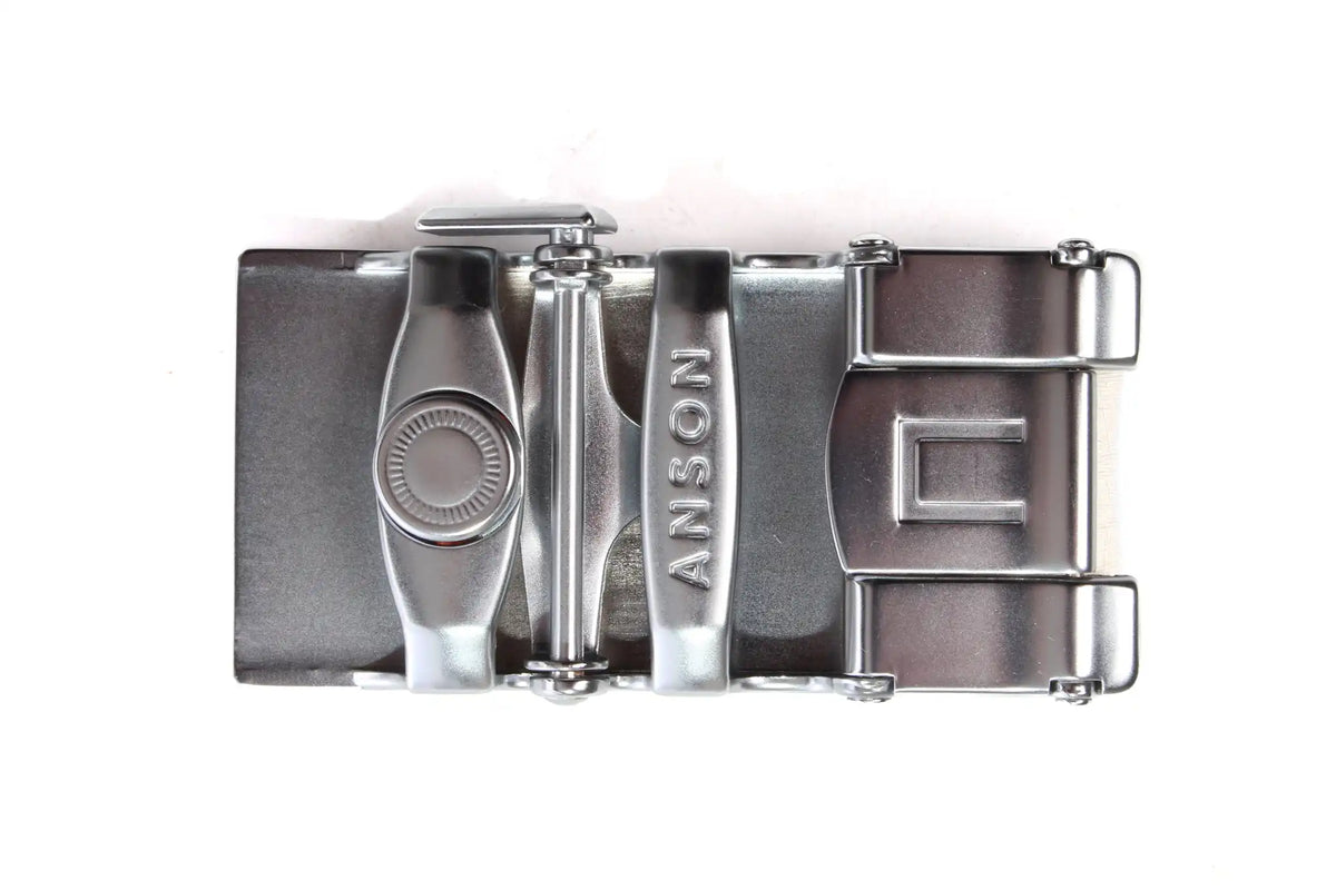 1.5" USA Flag Buckle - Full Color - in Matte Silver