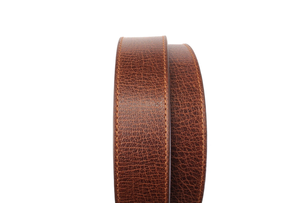 1.5" Dark Tan Heritage Buffalo Vegetable Tanned Leather Strap