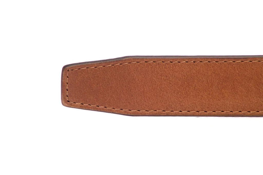 1.25" Tan Buffalo Vegetable Tanned Leather Strap