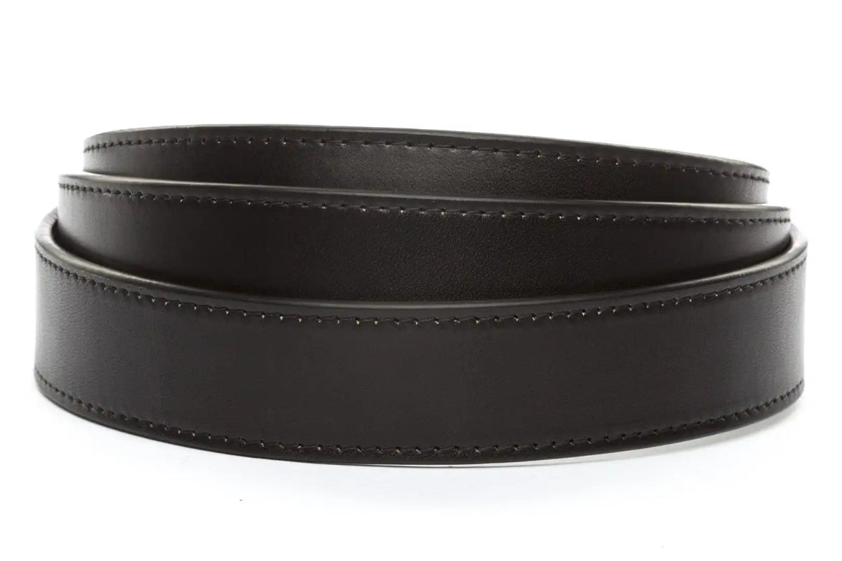 1.25" Black Vegetable Tanned Leather Strap